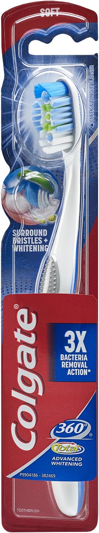 Colgate 360 Total Soft Toothbrush with Tongue and Cheek Cleaner