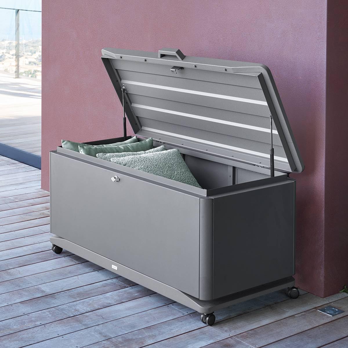 Hespéride - Coffre de rangement 350l alumia gris graphite en aluminium