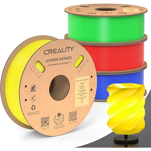 Creality Hyper PETG Filament 4KG, High Speed 30-600mm/s 3D Printer Filament PETG, No Stringing Good Layer Adhesion Fit Various 3D Printers