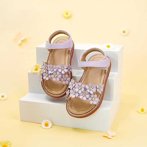 Miniatura 3 de GINFIVE Sandalias para niñas pequeñas, sandalias para niñas y niños pequeños