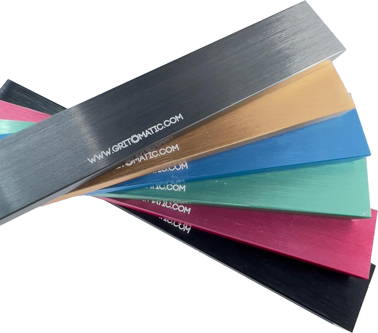 ブラックアルマイト加工ブランクにトップグレインカウハイドレザーストロップ6インチ x 1インチ