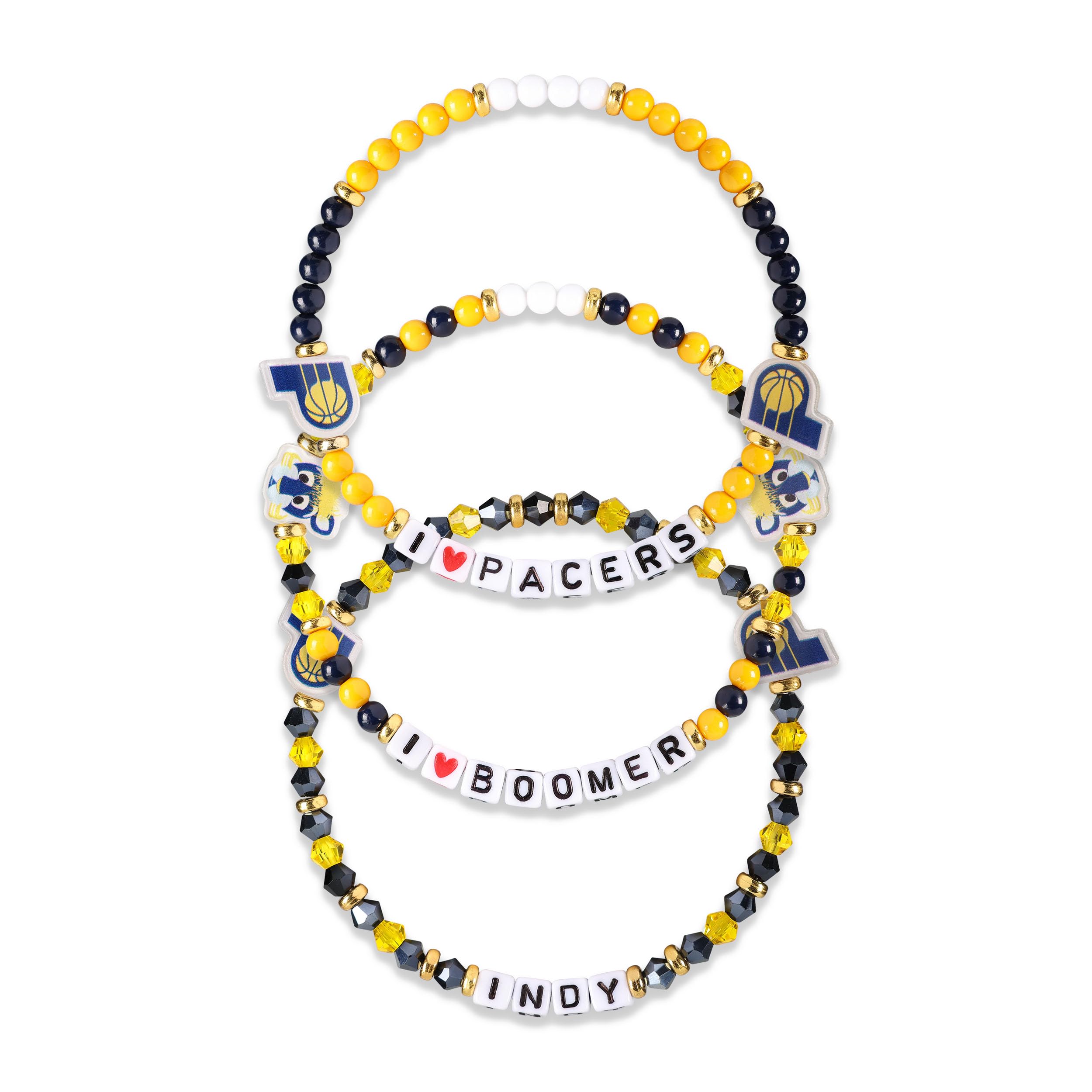 FOCO Indiana Pacers NBA 3 Pack Team Friendship Bracelet
