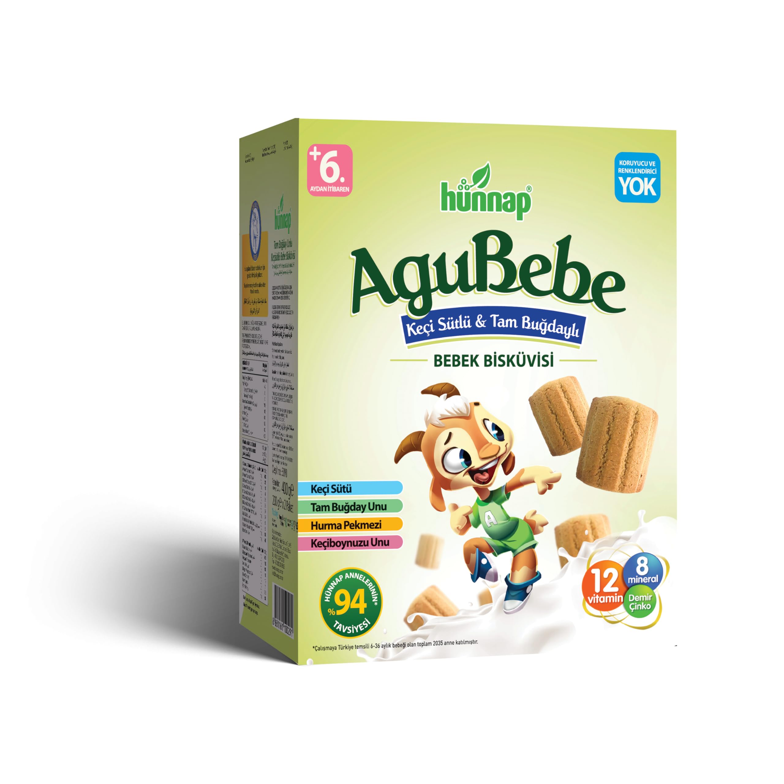 Hünnap-Keçi Sütlü Bebe Bisküvisi 2 Paket