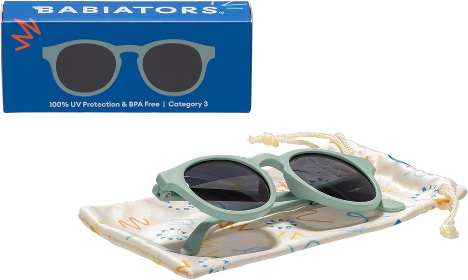 Babiators Keyhole Baby & Toddler Sunglasses | 100% UV Protection, Shatter-Resistant, Flexible Rubber Frames