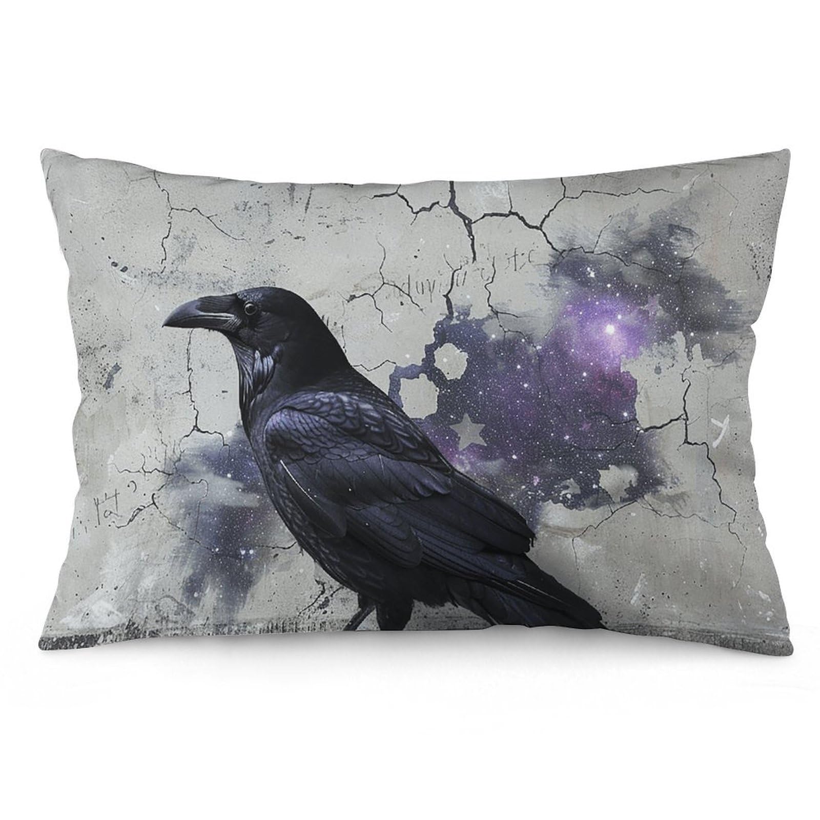 NTVOWPZO 2 Pack Decoration Throw Pillow Covers 12 "x20 Pillowcases Covers Crow on The Ground Pillowcases Modern Farmhouse Home Decor Sofa Cushions Covers for Couch Bed Living Room