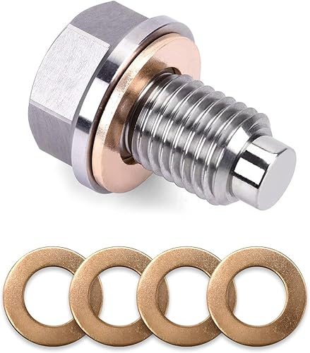 Miniatura 8 de 1 PC Tuerca de Drenaje de Aceite para Coche, Tapón de Drenaje de Aceite a Prueba de Fugas, Tornillo de Drenaje de Aceite con Junta de Cáscara