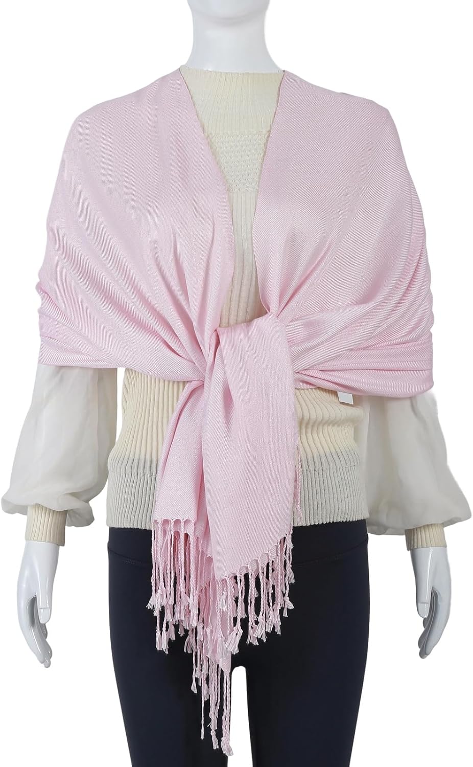 Pashmina Feel Shawl Wraps for Women Evening Dresses and Wedding Cover Up Formal Soft Silky Rave Scarf Elegant - Image 2