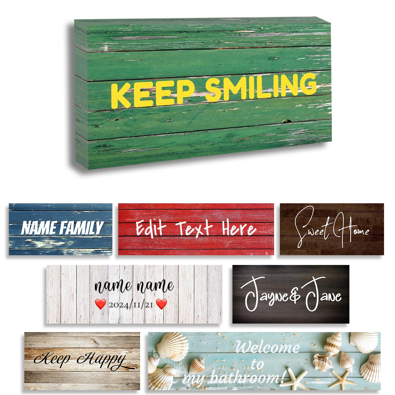ZQQART Custom Text Sign Wall Decor Personalized Canvas Prints with Your Text Poster Customized Quote Sign Wall Art Home Framed (7.00"x21.00"(18x54cm))
