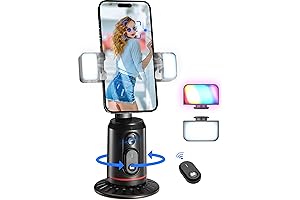 360° Motion-Tracking AI Phone Holder - Auto Face Tracking Camera Mount with Smart Shooting