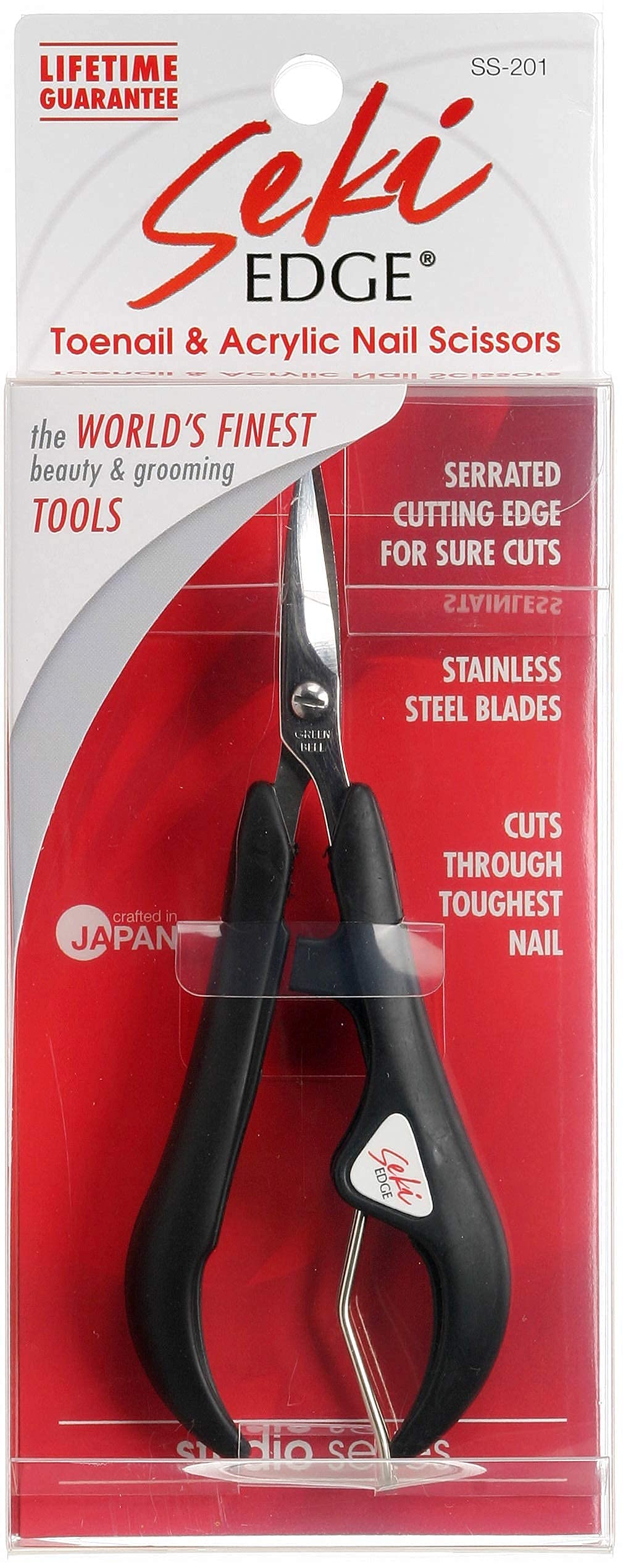 Amazon.com: Seki Edge Acrylic Nail Scissors (SS-201) - Curved