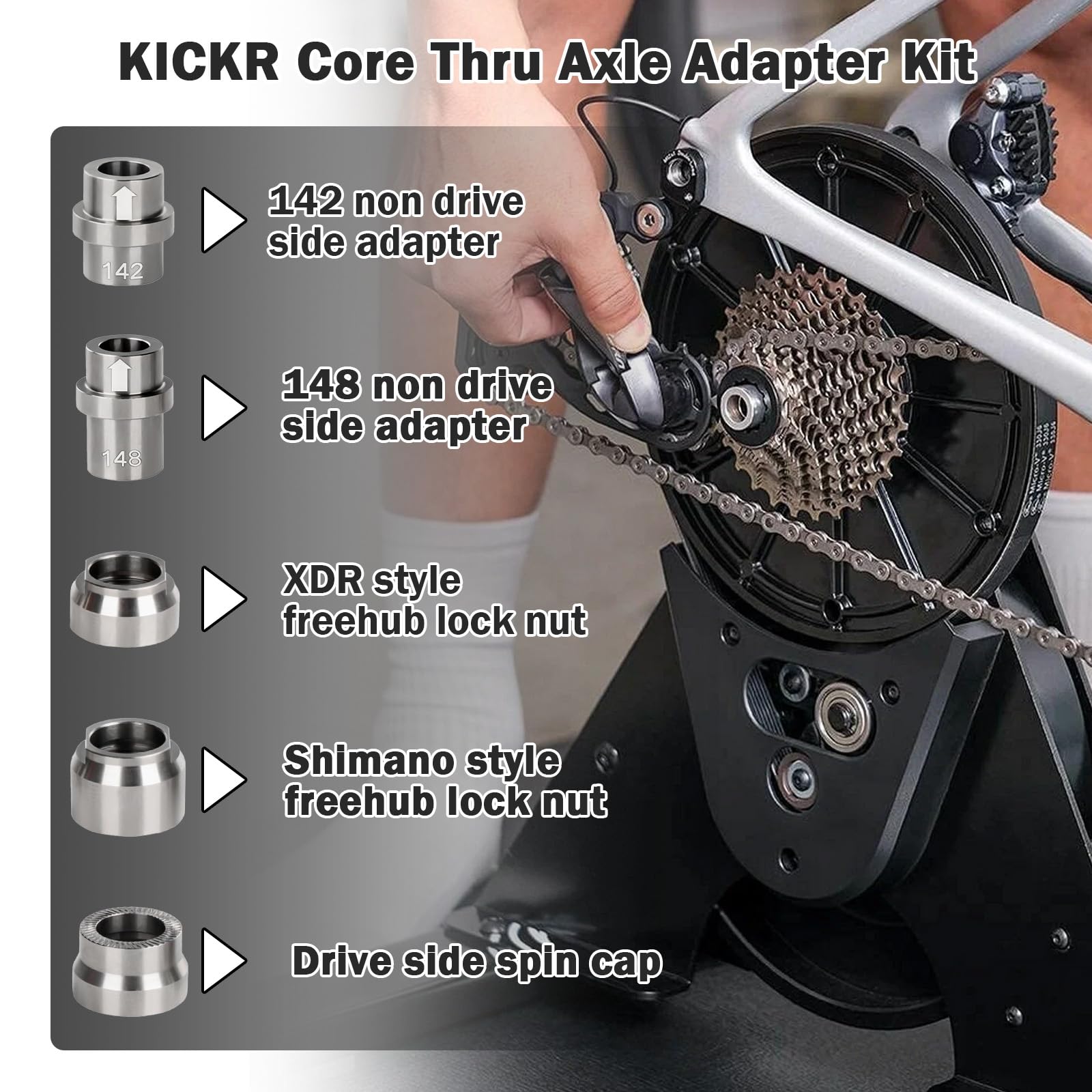 Amazon.com : ulapithi KICKR Thru Axle Adapter Kit Compatible with