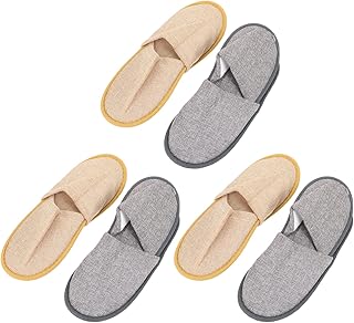 Beaupretty Slippers House Slippers 6 Pairs Spa Hotel Slippers Non Close Toe Slippers Bulk Guest Slippers Washable Indoor House Slippers for Hotel Travel Home Guest Massage Washable House Women