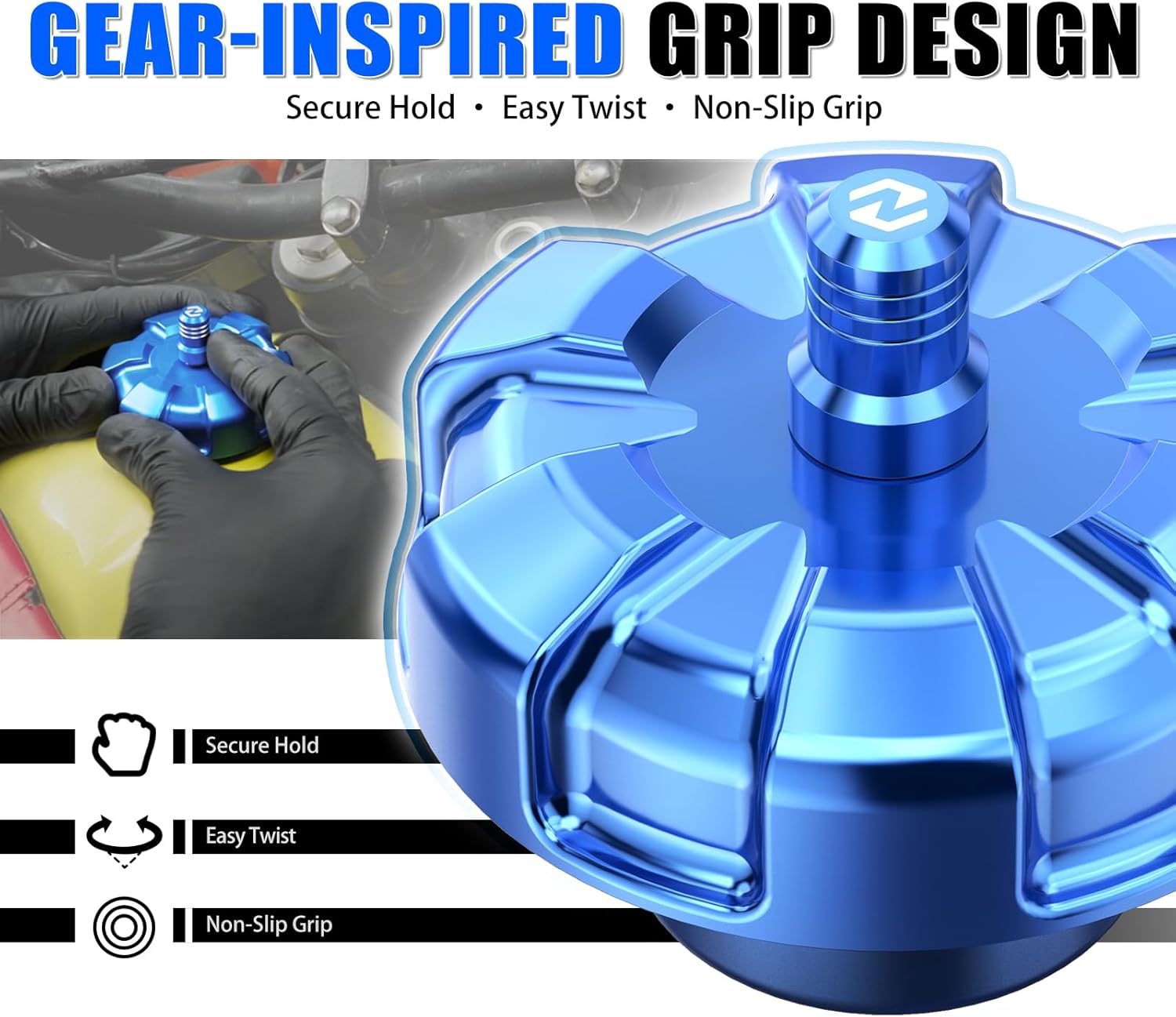 NICECNC Tank Cap/Gas Cap Compatible with Suzuki DR650S/SE 1996–2019, Blue