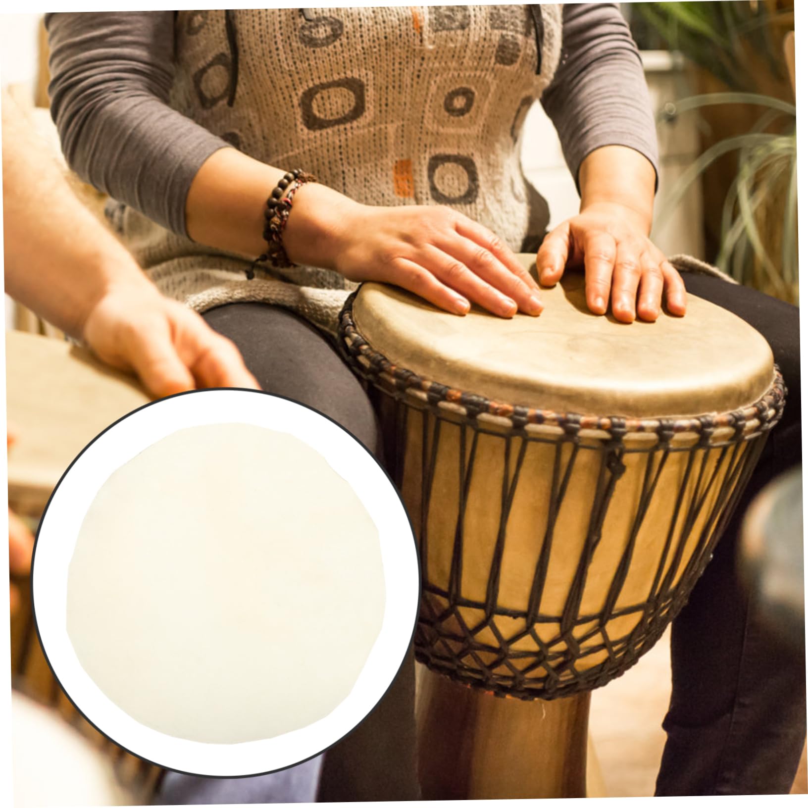 Vaguelly 4 Stücke Afrikanische Trommeln Für Trommeln Trommel Haut Ersatz Trommel Leder Percussion Teil Ersatz
