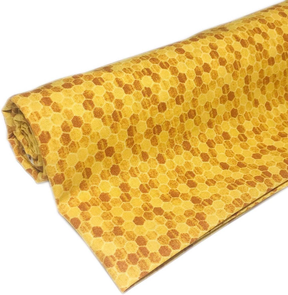 Tonisnono 1 Yard - Cotton Fabric Charm Bee Honeycomb Precuts Fabric (Great for Quilting, Sewing, Craft Projects & More) (color68)