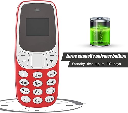 Miniatura 3 de Mini teléfono móvil, pequeña tarjeta dual dual standby GSM Bluetooth teléfono celular con cambiador de voz integrado, reproductor de música MP3MP4,