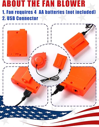 Miniatura 6 de USA Inflatable Dancer Costumes for Kids American Flag Wacky Tube Dancer Costume with Blower