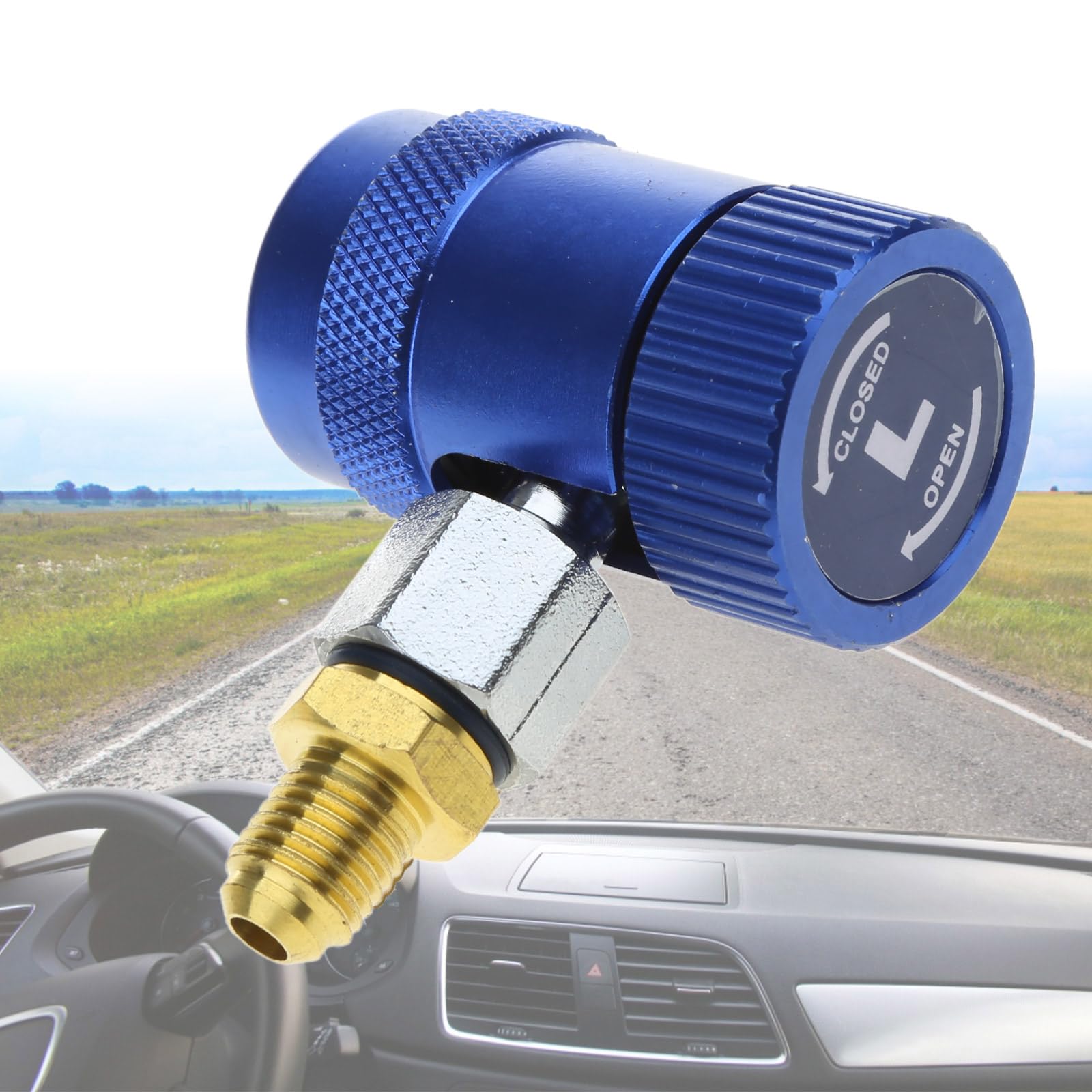 R1234YF Adapter Fittings Adjustable R-134A Connector Adapter Air Conditioning Fluorine Joint Pack of 2