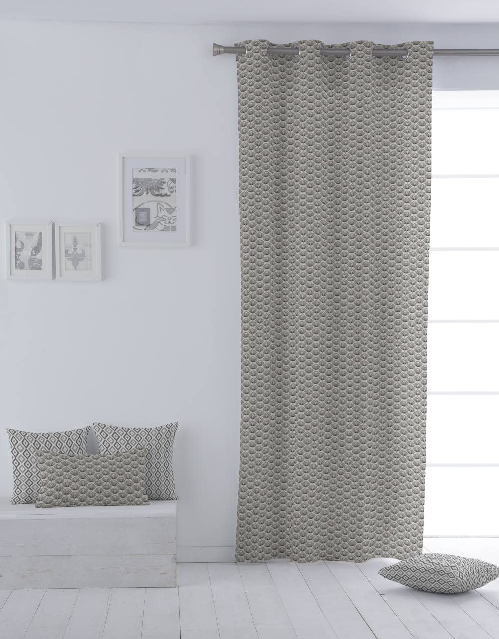 Kt KILOtela - Tela stampata digitale, Half Panama Cotone, Decorazione, Rivestimento, cuscini, tende, copriletti, tovaglie, larghezza 280 cm, lunghezza a scelta 50 in 50 cm, mappamondo, barche