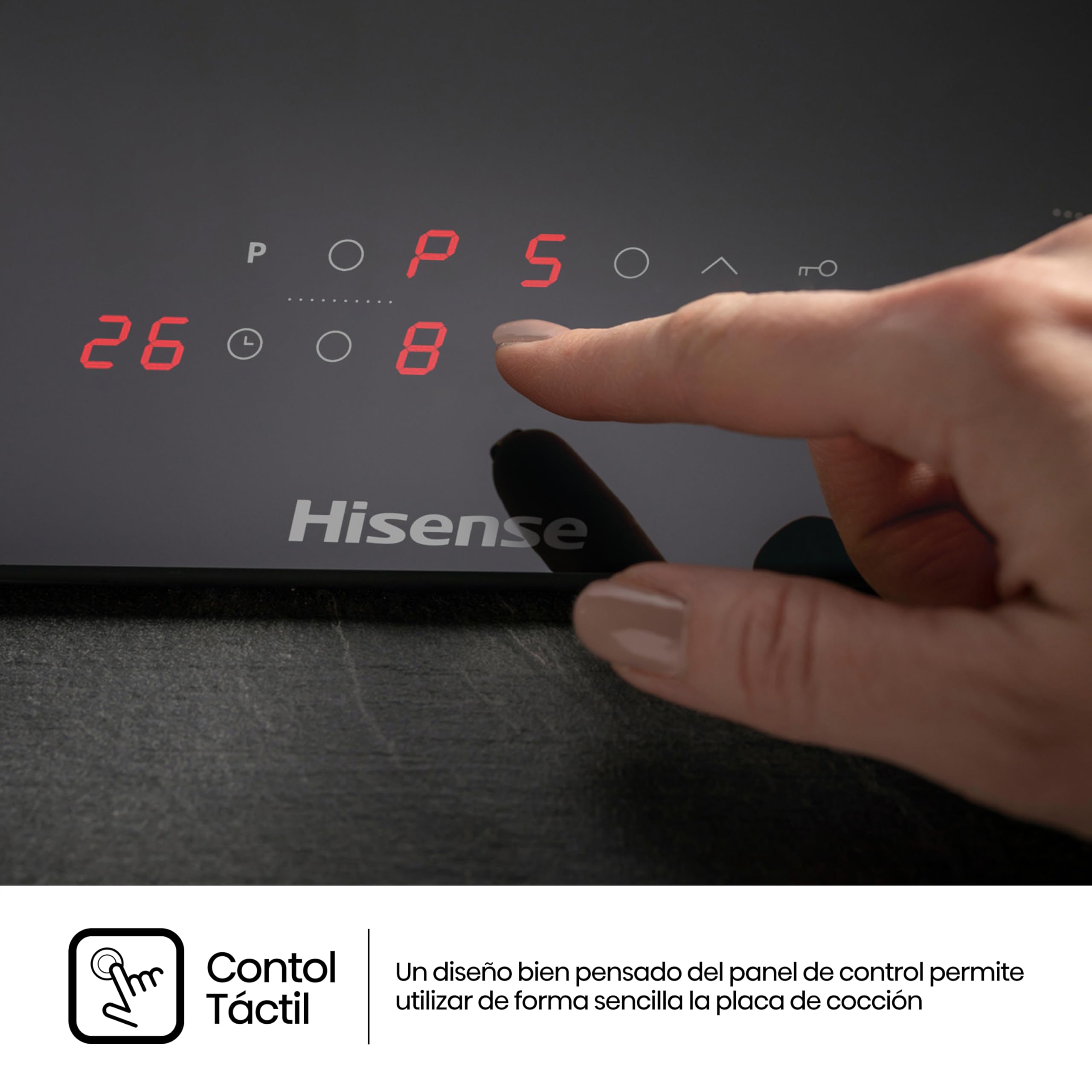 Hisense HI6311BSCE - Placa Induccion, 29 cm, Vitroceramica, 3 Fuegos, 7200W, Calentamiento Rápido Power Boost, Contol Táctil, Zona Expandible — view 12