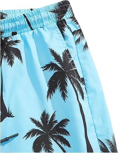 Miniatura 4 de Floerns Conjunto de 2 piezas con estampado gráfico y pantalones cortos con cordón en la cintura para hombre