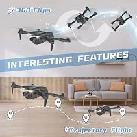 morlyrctooy IDEA12 Drón HD Kamerával Összecsukható FPV Quadcopter Kezdőknek 2 Akkumulátor 5
