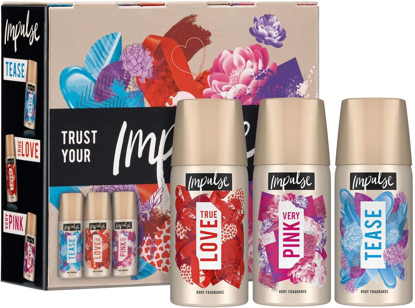 Impulse Be Free Mini Trio Gift Set 3Pc Amazon.co.uk Beauty