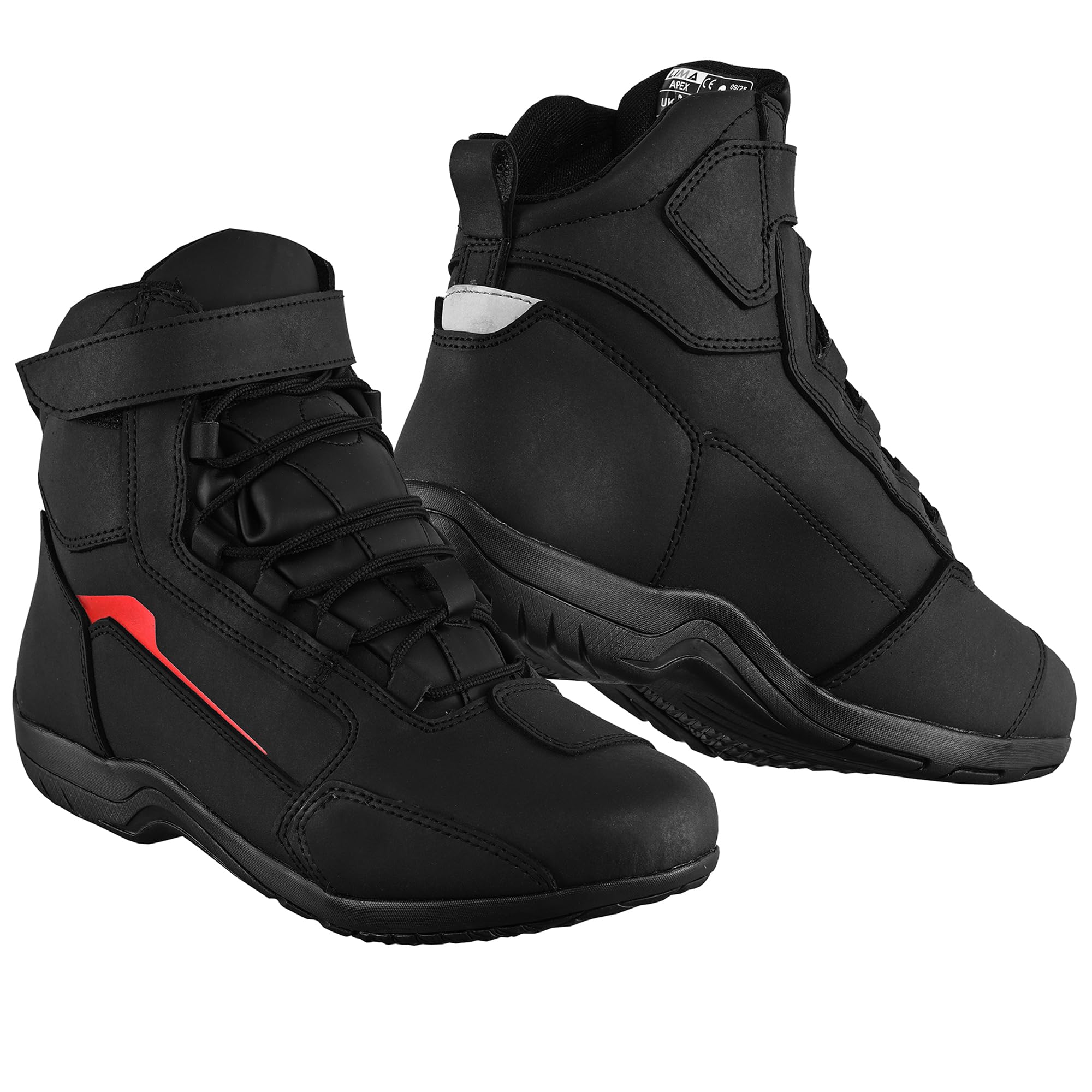 Leather Motorbike Boots Motorcyle Shoes CE-Approved Waterproof Protective Boots – Short Ankle Touring Armour & Anti-Slip