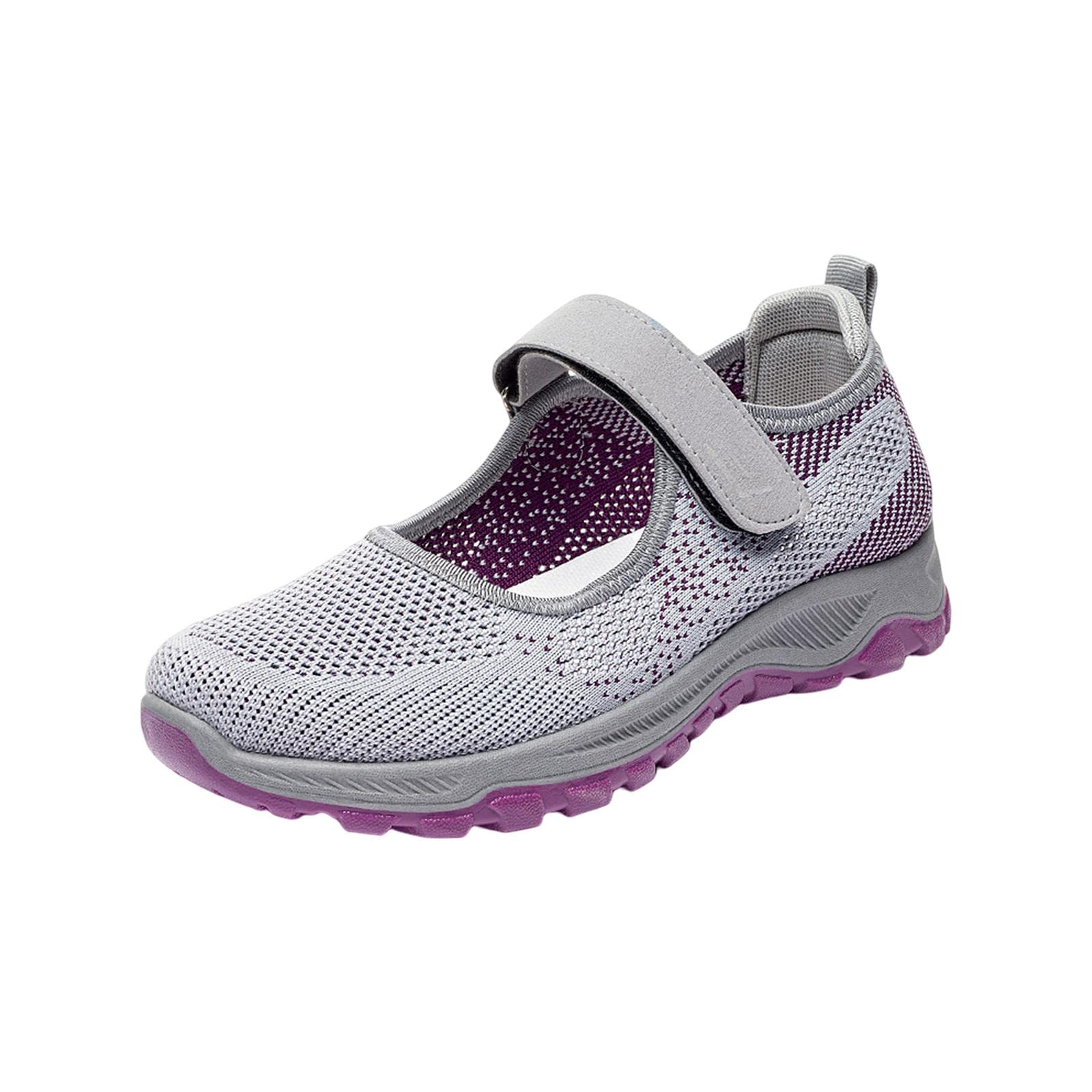 Snappsy Women Elderly Mesh Sneakers Nonslip Everyday Shoes Flats Breathable Sneakers 39 Gray|Clothing Shoes & Accessories | Womens Shoes |Athletic|1 Pair of Women Sneakers-image-32