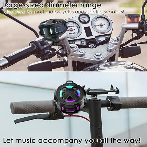 Miniatura 7 de Altavoz Pro Bike actualizado, con soporte para manillar profesional, Bluetooth V5.4, IPX7 impermeable, funda de silicona, navegación por