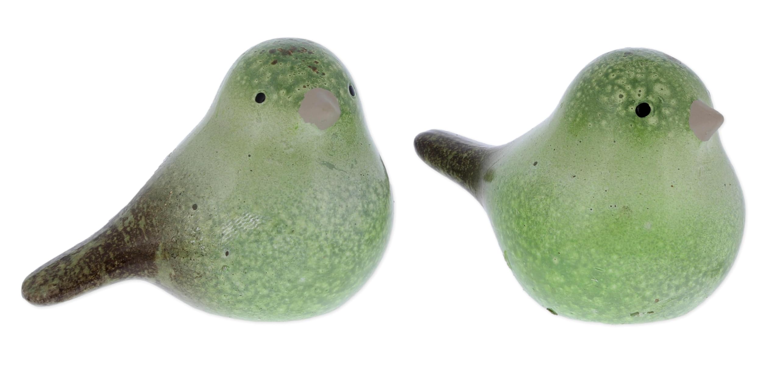 The Bridge Collection Green Glossy Bird Figurine Set, 2-Piece