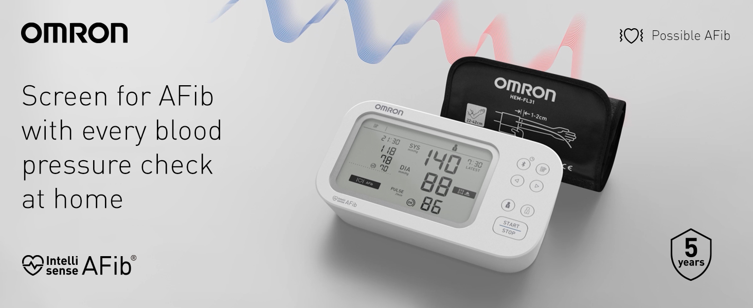 OMRON X7 Smart AFib Arm Blood Pressure Monitor | AFib Screening