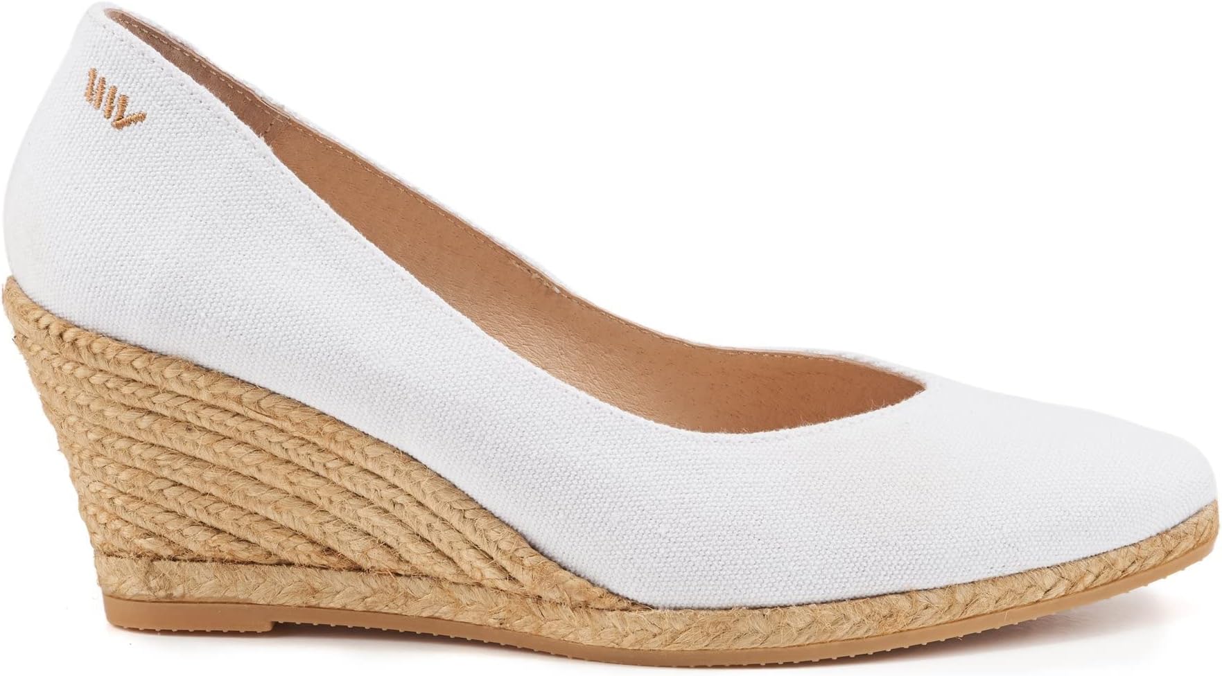 VISCATA Roses Espadrille Canvas Wedges Spain Handmade 2 ½” Heel Woman Wedge Pumps with Organic Cotton Canvas and 100% Natural Jute Midsole for All Occasions: Casual, Work, Party