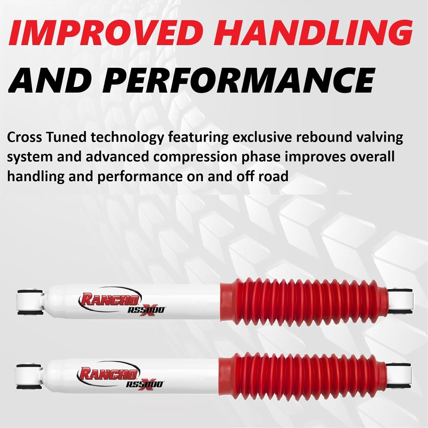 Rancho RS55274 RS55281 Set of Front & Rear RS5000X Series Shocks fits 2002 2008 Ram 1500 RWD Crew & Standard Cab with 0” Lift | Improved Handling & Performance | For Quicker Rebound