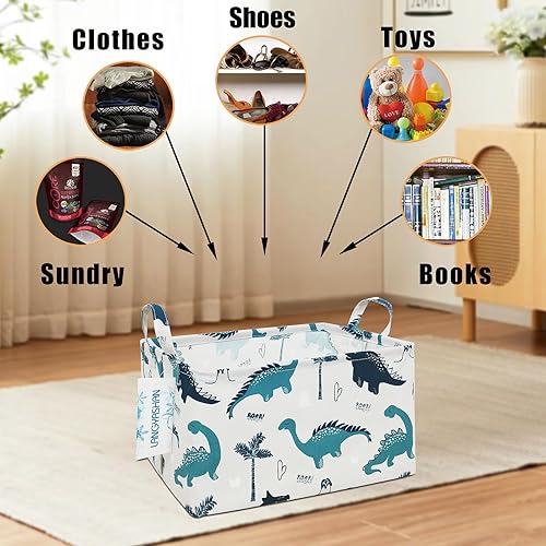 Miniatura 4 de Langyashan - Cesta de tela rectangular con asas para almacenamiento y organización del hogar, la cocina, juguetes de los niños, la oficina, el