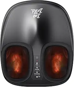 BOB AND BRAD Massageador de Pés com Calor, Massageador Elétrico Shiatsu de Amassamento Profundo para Fascite Plantar, Tamanho Masculino 46