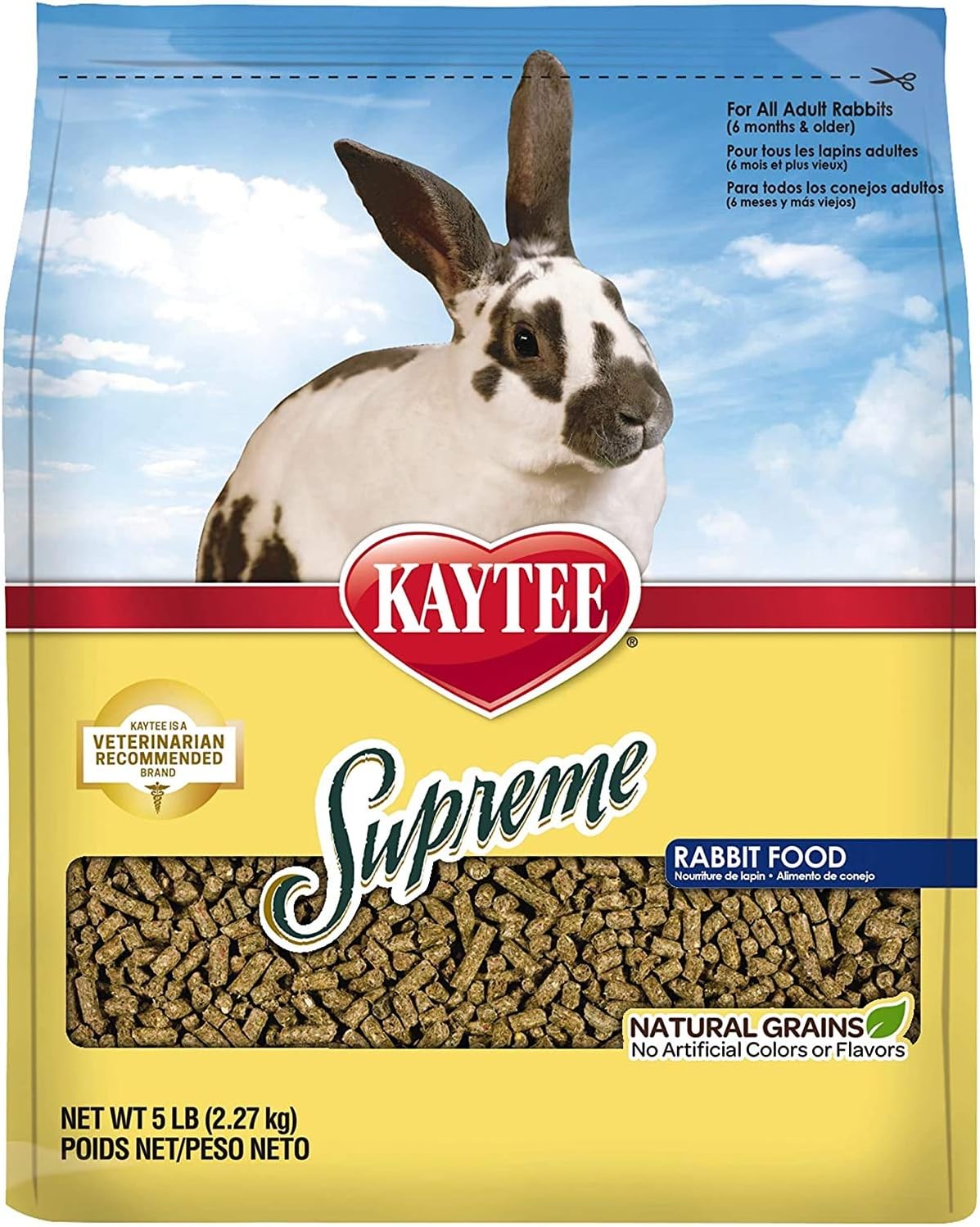 Kaytee Supreme Daily Blend Pet Food [Set of 2] Size: 5 Pound, Pet Type: Rabbit