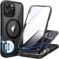 Vista 49 de BERFY Funda para iPhone 16 Pro, compatible con MagSafe, protector de pantalla de vidrio templado 9H integrado y protección de cámara, funda
