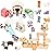 TQQFUN 43-Piece Cat Figurine Playset - Realistic Pet Care Center Role Play Toys for Kids, Toddlers, Boys and Girls