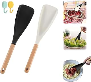 Multi Function Cooking Spoon, Spoon Spatula Silicone, for Nonstick Cookware - Kitchen 3 in 1 Spatula Spoon Silicone Heat Resistant, for Mixing, Scoop, and Scrape