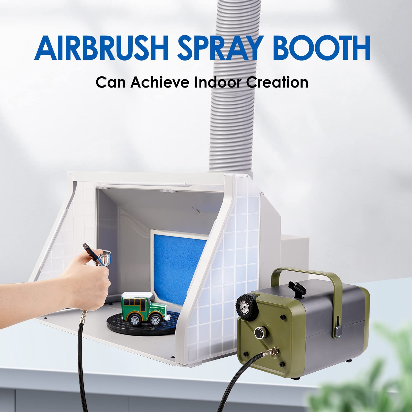 Amazon.com: Double Fans Airbrush Spray Booth Kit, Portable