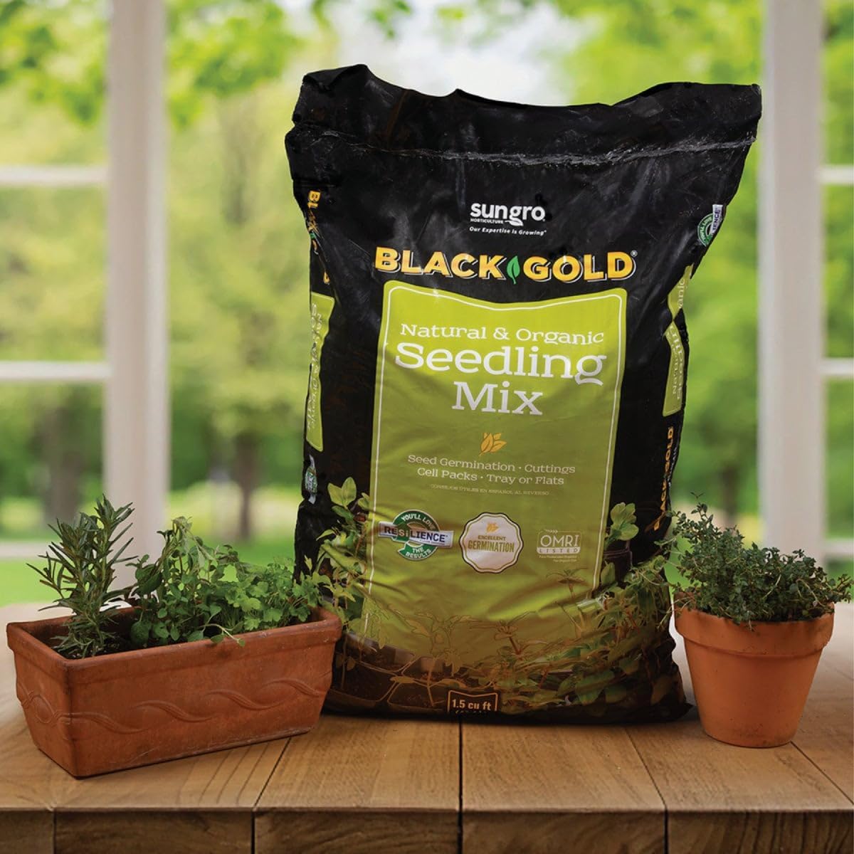 Sun Gro Seedling Mix, 1.5 Cu. Ft., Black Gold-(1411002.CFL001.5P)