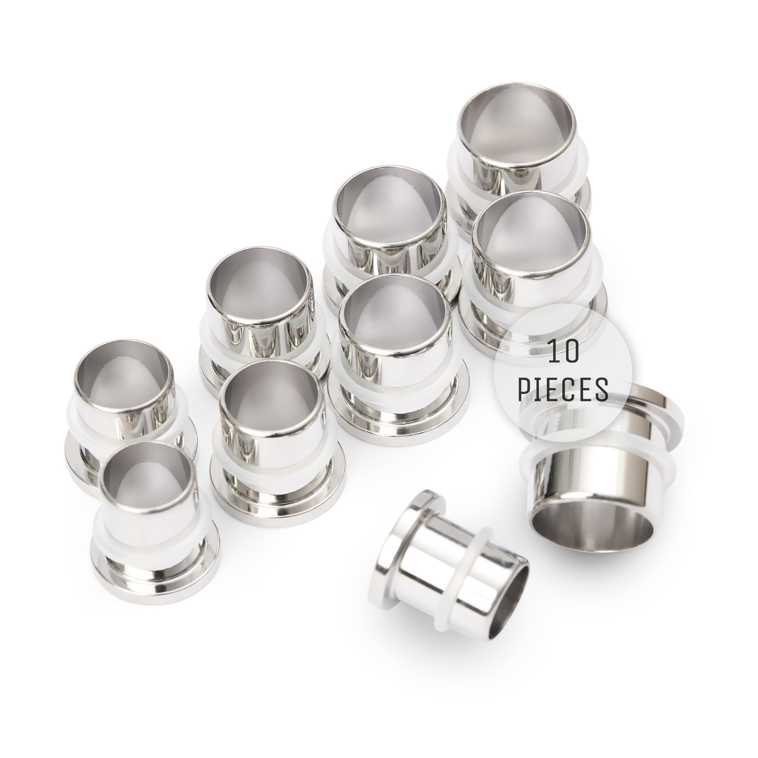 Stretch It - Ear Stretching Kit, Surgical Steel Pro Ear Gauge Stretching Kit Past 10mm, Professional Tunnels, Hypoallergenic, Pain-Free for Beginners, Gradual Increments (1 x 10.5mm - 15mm) (10pc)