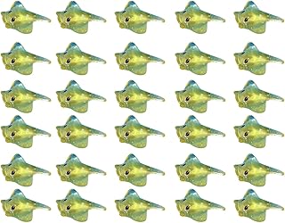 Woedpez 30 piezas criaturas de animales marinos pequeños adornos de resina coloridos figuras de peces en miniatura para jardín y decoración del paisaje