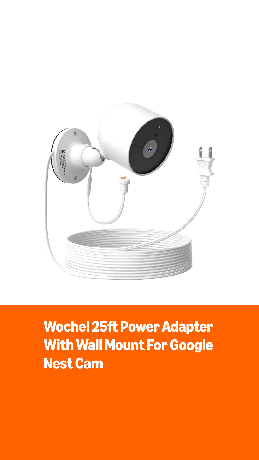 Amazon.com : 25ft Power Cord with Adjustable Wall Mount for Nest