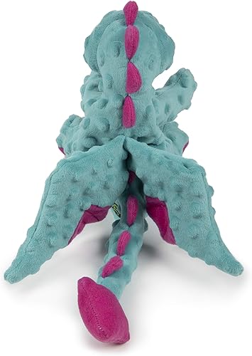 Vista 164 de goDog - Dragón de juguete, grande, resistente, con tecnología Chew Guard, de felpa, color rosa Rosado