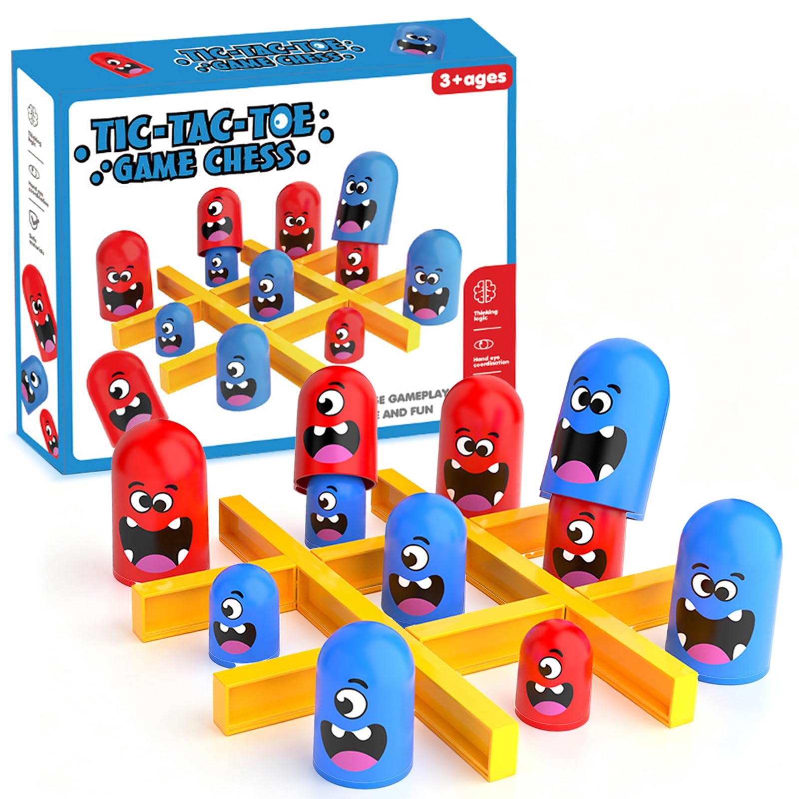 Matryoshka Tic-Tac-Toe Strategy Board Game