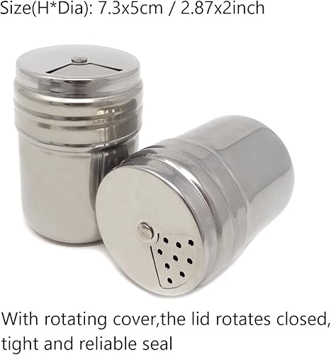 Miniatura 2 de Honbay 2 latas de acero inoxidable con tapa giratoria