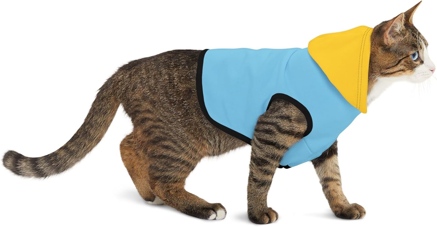 100% Soft Polyester Pet Hoodie | Sweatshirts for Dogs, Cats or Puppies | Premium Playful & Bright Color | 5 Sizes