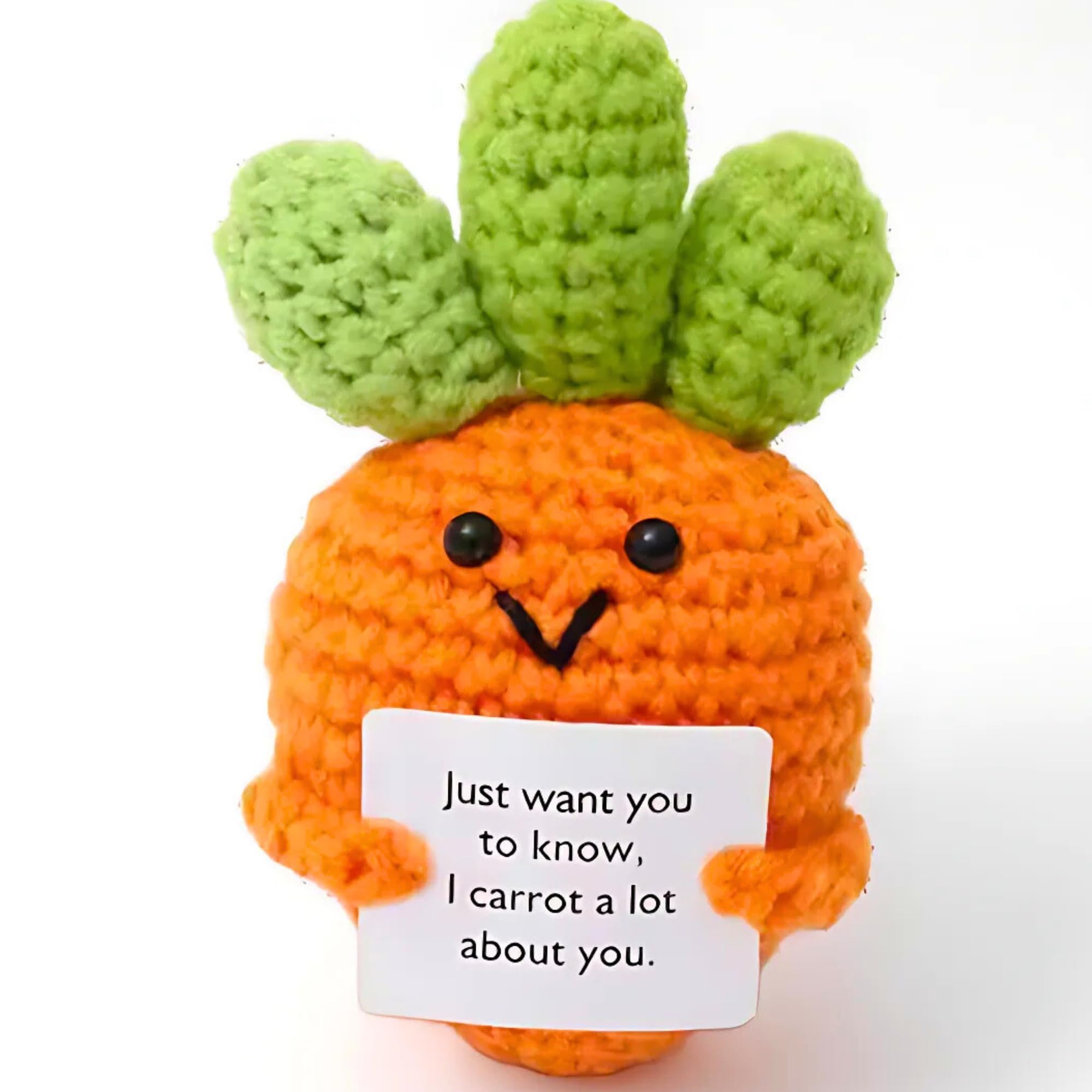 Kawai Homes Cute Emotional Support Crochet Toys Handmade Gifts with Message for Women Men Friends Coworkers, Birthday Christmas Valentine's Gift (Small Family Pack 2)
